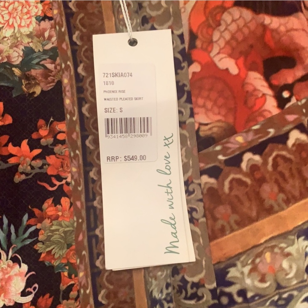 RARE Camilla Phoenix Rise Pleated Women's Skirt Small - Picture 6 of 14